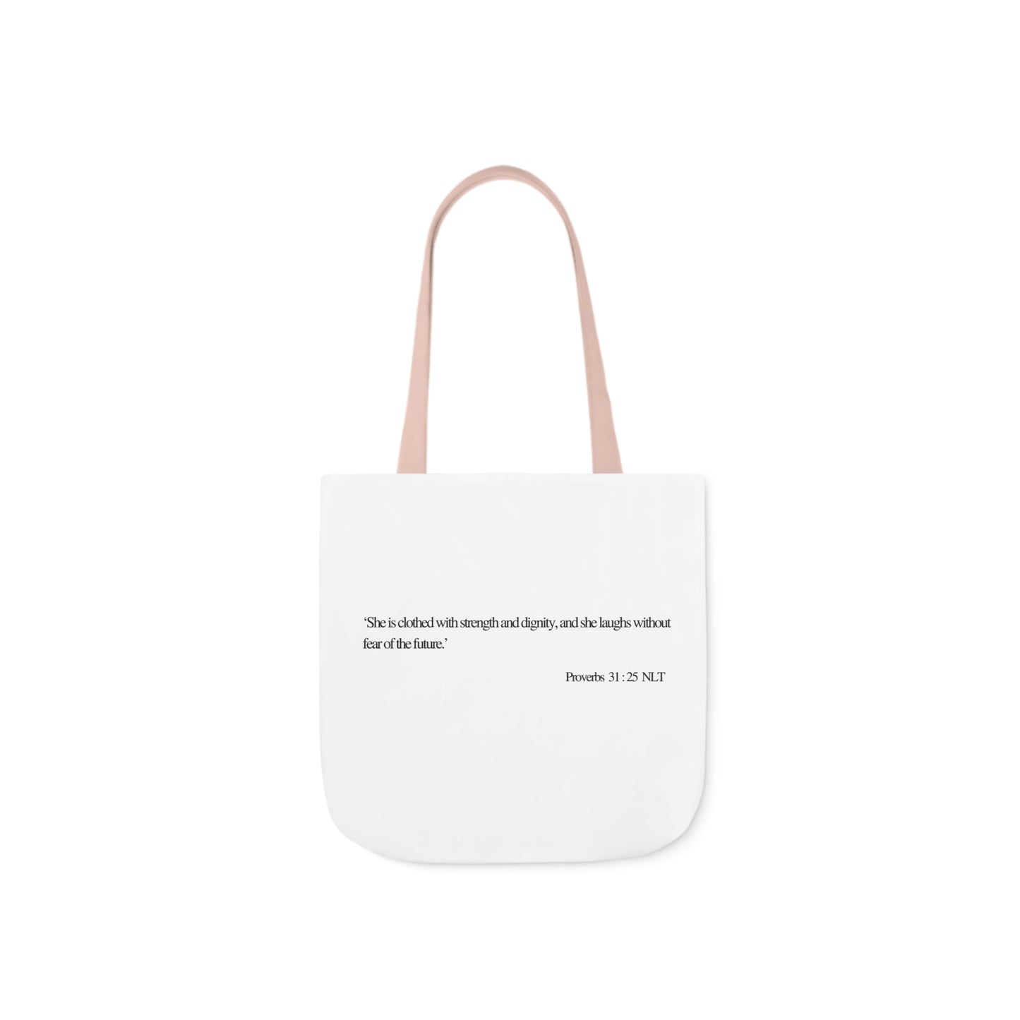 Proverbs 31:25 Canvas Tote Bag