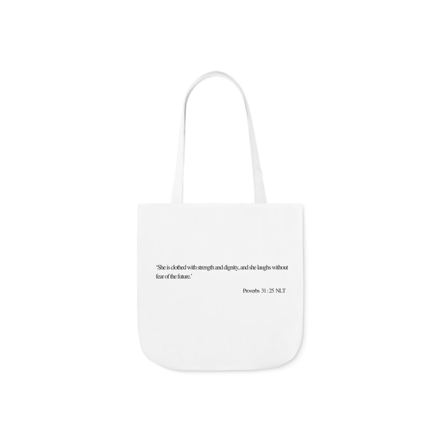 Proverbs 31:25 Canvas Tote Bag