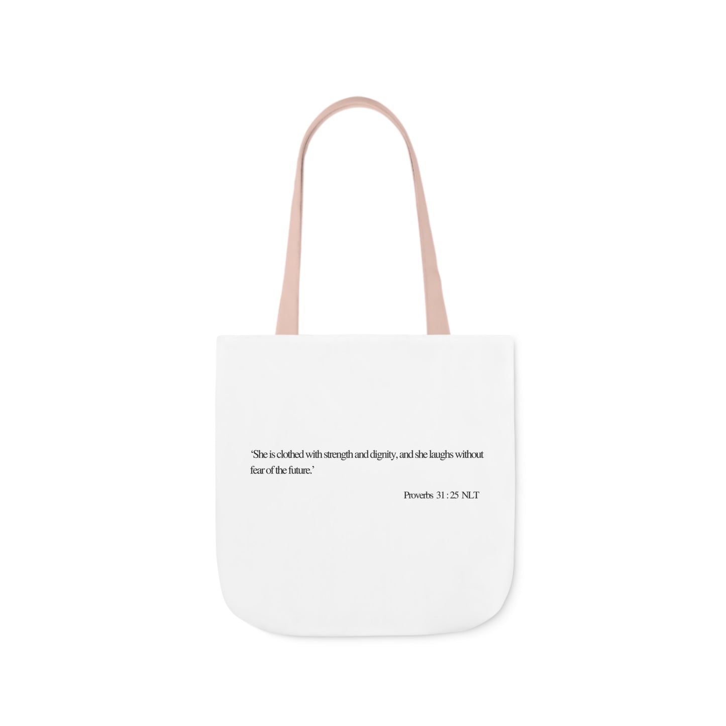 Proverbs 31:25 Canvas Tote Bag